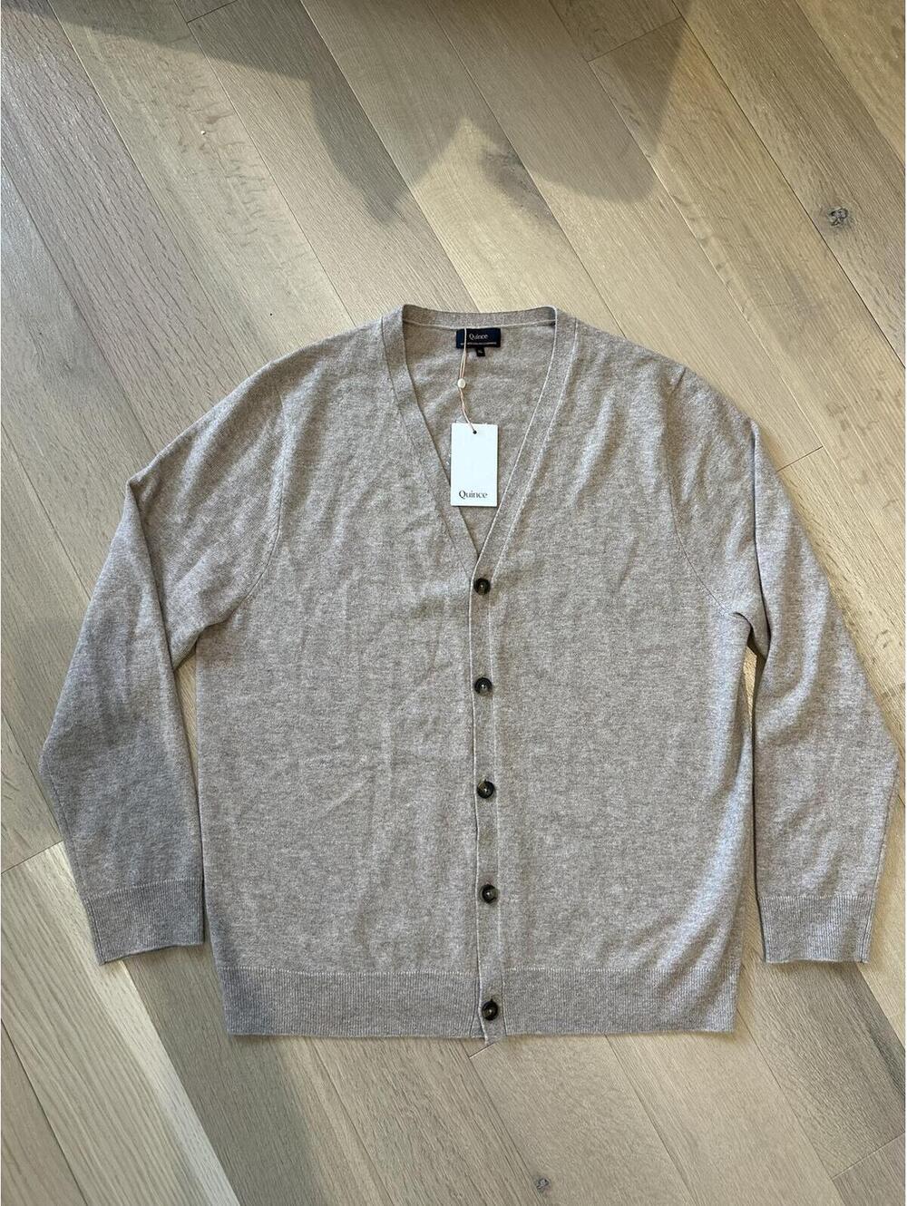 Quince Men’s Cardigan 100% Mongolian Cashmere size XL
